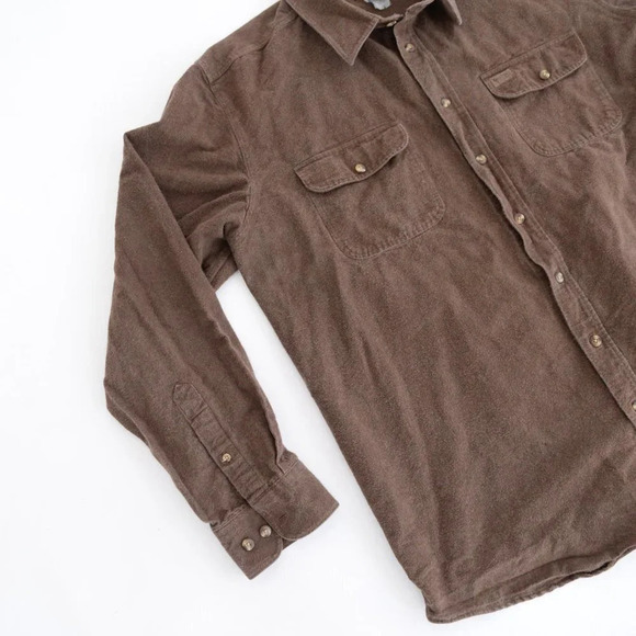 Guide Series 100% Cotton Outdoors Hunting Brown Button Down Shacket Shirt ~XLT - Picture 10 of 13